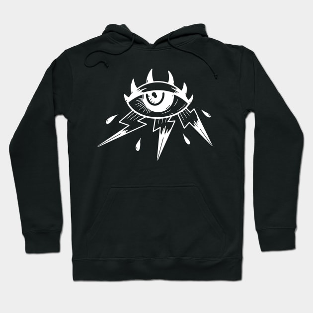 Stormy Eye x White Hoodie by P7 illustrations 